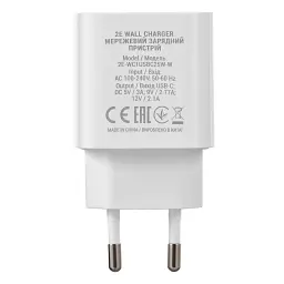 Мережевий зарядний пристрій 2E (1USB 3A) 25W White (2E-WC1USBC25W-W) - мініатюра 3