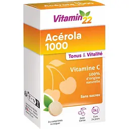 Ацерола Vitamin'22 1000 мг 24 жувальних таблетки