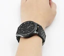 Спортивний ремінець з перфорацією Primo для годинника Samsung Gear S3 Classic SM-R770/Frontier RM-760 Black Grey - мініатюра 3