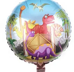 Фольгована кулька JS Balloon фігура "Тиранозавр Рекс" 5 шт наповнення повітрям або гелієм для тематичних вечірок - мініатюра 3