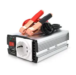 Инвертор напряжения Mervesan MRV15012, 12V/220V, 150Вт, 12/220V, approximated, 1 розетка, клемы - мініатюра 1