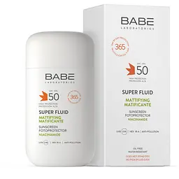 Cонцезахисний супер флюїд Babe Laboratorios Sun Protection SPF 50, для всіх типів шкіри з матуючим ефектом, 50 мл