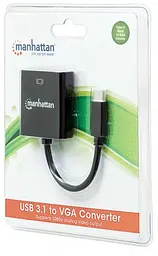 Перехідник Intracom USB 3.1 Type-C VGA F Manhattan чорний