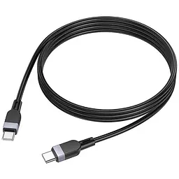 Дата кабель Hoco X 109 Energy silicone Type-C to Type-C 60 W (2 m) Black - мініатюра 2