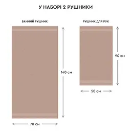 Набір рушників Sonex Altea 50x90 см. 70x140 см дюна (SO102477) - мініатюра 14