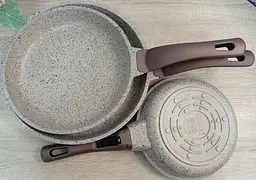 Набір сковорідок O.M.S. Collection 3255 бежевий 3 предмети - мініатюра 7