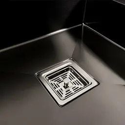 Кухонна мийка 78x50С L PVD чорна Platinum Handmade (поглиблена полиця, 3.0/1.0 мм), Чорний - мініатюра 5