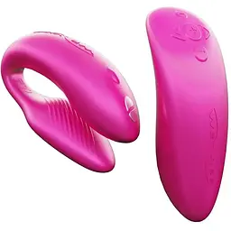 Смарт-вібратор для пар We-Vibe Chorus Cosmic Pink сенсорне керування вібраціями стисненням пульта - мініатюра 2