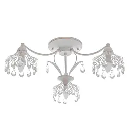 Люстра стельова Brille кришталева в зал E14 40W WH (LK-632C/3)