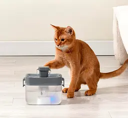 Фонтан для кота ELS PET 1,5 л з LED підсвіткою та фільтром, Прозорий - мініатюра 5