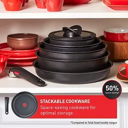 Набір посуду TEFAL Ingenio Ultimate L7649053-12 предметів, всі типи кухонь, антипригарне покриття, ручка, що знімається - мініатюра 2
