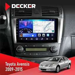 Штатна магнітола Toyota Avensis 2008-2015 Black Decker D9-006 4x64, 4G Decker (НФ-00009000)