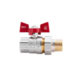 Кран кульовий "Американка" SD Plus 3/4" ВЗ прямий SD220NW20PN40 - мініатюра 3