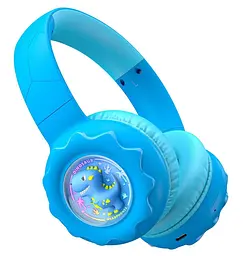 Дитячі бездротові навушники з динозавром Onikuma M45 RGB-підсвіткою, вбудованим мікрофоном та bluetooth 5.4 Синій - мініатюра 2