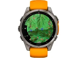 Спортивний годинник Garmin Fenix 8 47mm AMOLED Sapphire Titanium w. Spark Orange/Graphite Silicone Band (010-02904-10/11) - мініатюра 9