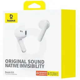 Навушники Baseus Bowie E13 True Wireless Earphones A00059701217-Z1 білі - мініатюра 2