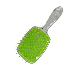 Гребінець щітка для волосся Superbrush Plus Hollow Comb Прозоро-салатовий Прозрачно-салатовый 86731