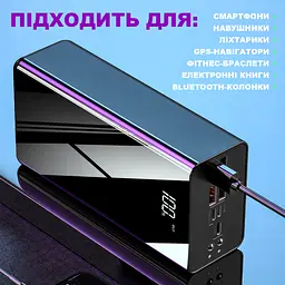 Повербанк 30000 мАг 4xUSB з цифровим дисплеєм та LED ліхтариком UFT PB-4U30 - мініатюра 3