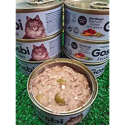 Вологий корм для стерилізованих кішок Gosbi Sterilized Beef, chicken & greens 70 г - мініатюра 2