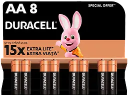 Лужні батареї Duracell AA, 8 шт (6409643)