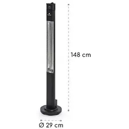 Інфрачервоний обігрівач Blumfeldt Heat Guru Plus L Black (2 кВт) - мініатюра 2