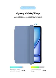 Чехол-книжка для планшета Apple iPad Air 13 (2024)/Air 13 (2025)/Air 13 (2026), Original Smart Case, light violet, 13 , подставка на планшет, искусственная кожа, микрофибра, магнитная крышка с автоотключением экрана, ArmorStandart (ARM78157) - мініатюра 4