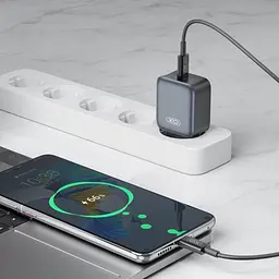 Сітчастий зарядний пристрій XO L155(EU) PD30W 1USB-C fast charger Чорний - мініатюра 3