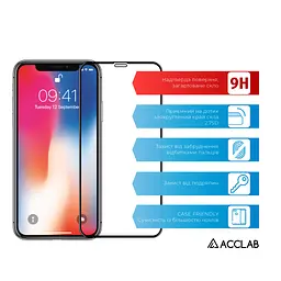 Скло захисне ACCLAB Full Glue ESD Apple Iphone X/XS/11 Pro (1283126532139) - мініатюра 2