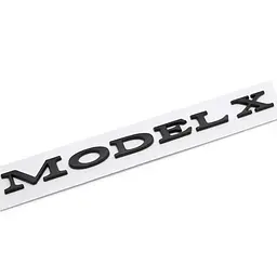 Емблема напис Model X для Tesla Чорна матова 195х18мм пластик (на скотчі)