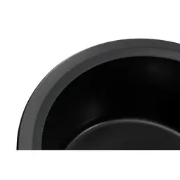 Мийка кухонна GRANADO RONDA black shine з сифоном (470*490mm.) (gr2201) - мініатюра 4