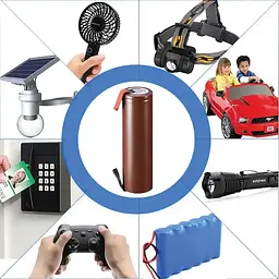 Акумуляторна батарея Li-ion 18650 YT-2000, для пайки, 2000 мА·г, коричнева - мініатюра 6