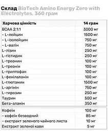 Амінокислтний Комплекс Amino Energy Zero - 360 г - мініатюра 2