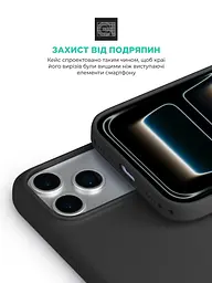Силиконовый чехол с MagSafe для Apple iPhone 17 Pro Max, ICON2 MagCase, черный, противоударный, панель с мягкой подкладкой, защита всего корпуса, поддержка беспроводной зарядки, совместим с защитными стеклами и пленками, ArmorStandart (ARM86249) - мініатюра 5