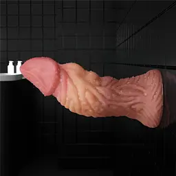 Фалоімітатор Dual-Layered Silicone Nature Cock 7.0'' 18 см коричневий - мініатюра 12