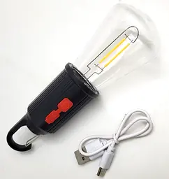 Кемпінгова LED лампа акумуляторна ліхтар світильник з гачком світлодіодна лампочка UKC Camping lamp UKC LED-2 - мініатюра 4