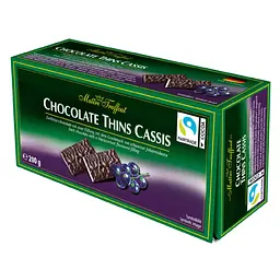Шоколадні цукерки Maitre Truffout Chocolate Thins Cassis 200г - мініатюра 5