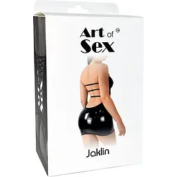 Сексуальна вінілова сукня Art of Sex - Jaklin, розмір XS-M, колір чорний - мініатюра 3
