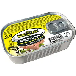 Печінка Тріски Baltic Fish натуральна ж / б ключ 115 г
