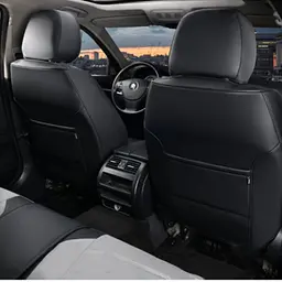 Авточохли накидки для сидінь 5D Алькантара Экокожа Elegant VERONA комплект Чорні (700 146) - мініатюра 2