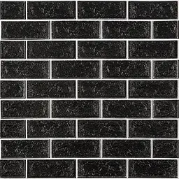 Самоклеюча стінова панель Sticker Wall Чорна 3D NEW CULTURAL WALL 70x70cmx5mm BLACK+WHITE (D) SW-00001503