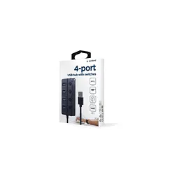 Концентратор Gembird 4 ports (1xUSB3.1+3xUSB2.0) switch black (UHB-U3P1U2P3P-01) - мініатюра 6