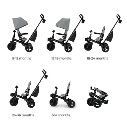 Триколісний велосипед Kinderkraft Aveo 2 Plus Grey (KRAVEO02GRY0000)  - мініатюра 11