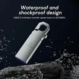 Флеш-накопичувач CooBo USB 3.0 982 ГБ водонепроникний, металевий, високошвидкісна передача даних - мініатюра 4