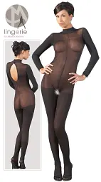 Комбінезон NO:XQSE Catsuit with Lace Colla, M/L (чорний)