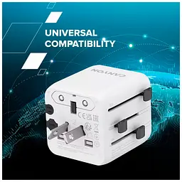 Перехідник Canyon Travel Adapter OnTour One EU/UK/US/AUS White (CNS-TA1005W) - мініатюра 8