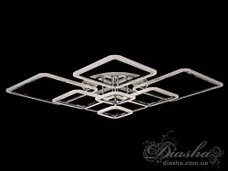 Люстра стельова LED Diasha A8160/8HR, 235W, 3200K-6500K, хром, хай-тек стиль - мініатюра 2