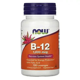 Вітаміни та мінерали NOW Vitamin B12 1000 mcg, 100 льодяників