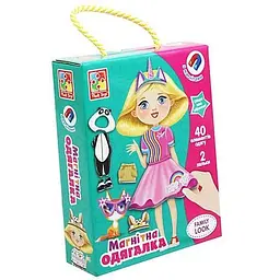 Дитяча гра Магнітна одяганка Family look 40 елементів одягу Vladi Toys 18х5х22.5 см det0013398 - мініатюра 2