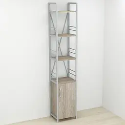 Етажерка 4/34 Ferrum-decor Серії Конект із тумбою 179x34x28 Сірий ДСП Сонома Трюфель (FRD-104481)