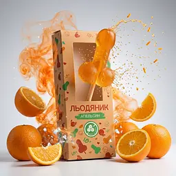 Льодяник HOT у формі пенісу зі смаком апельсину без цукру - мініатюра 2